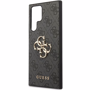 GUESS ümbris jaoks SAMSUNG S24 Ultra GUHCS24L4GMGGR (Leather 4G Metal Logo) must