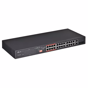 TP-Link 24-Port 10/100Mbps + 2-Port Gigabit Unmanaged PoE+ Switch