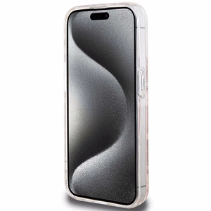 GUESS чехол для IPHONE 15 Pro Max совместимый с MagSafe GUHMP15XHGCUSTGP (IML GCUBE) розовый