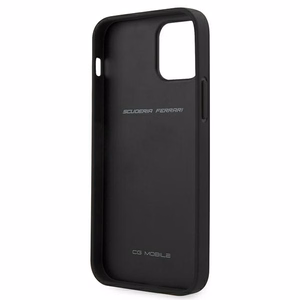 Ferrari FESAXHCP12SBK iPhone 12 mini 5.4" жёсткий чехол чёрный/чёрный On Track Carbon Stripe