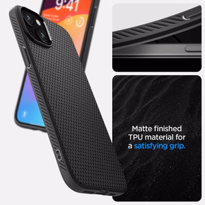 SPIGEN ümbris LIQUID AIR jaoks IPHONE 15 Plus matte must