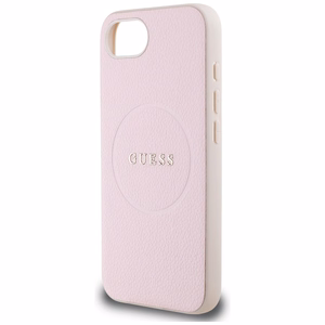 GUESS ümbris jaoks IPHONE 16e (SE 4 2025) compatible with MagSafe GUHMPSE4PGHSMMP (PU Grained Kuldne Ring) roosa