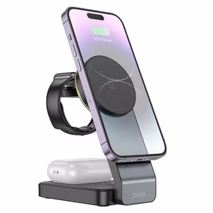 Wireles laadija Hoco 3in1 15W compatible with MagSafe CQ3 must