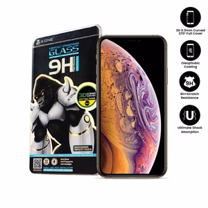 Karastatud klaas X-ONE - jaoks iPhone X/Xs 3D Full Cover must
