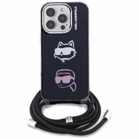 Karl Lagerfeld IML Crossbody Karl&Choupette Head Ümbris for iPhone 16 Pro Max - must