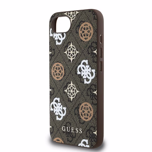 Guess PU 4G Peony ümbris with MagSafe jaoks iPhone 16e - brown