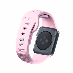 3mk silikoonrihm Apple Watchile, 42/44/45/46/49 mm, puudriroosa, suur suurus