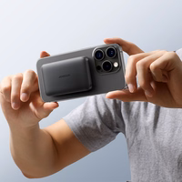 Powerbank Joyroom JR-W020 Mini 5000mAh USB-A USB-C induktiivne 20W - must + USB-C / USB-C kaabel