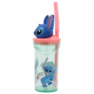 Disney Stitch Flowers kruus kõrre ja 3D-figuuriga, 360 ml