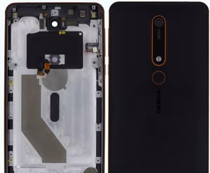 Tagakaas Nokia 6.1 must/vask originaal (kasutatud Grade A)