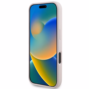 Karl Lagerfeld Silicone Karl&Choupette Heads Ring MagSafe iPhone 16 Ümbris - Roosa