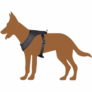 Dog harness, 67.6 × 106.5 cm, size L, Black