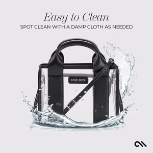 Case-Mate Micro Tote Bag vett hülgav õlakott, Midnight Black / Clear