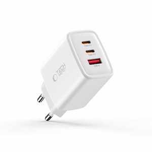 Tech-Protect NCA65W-GAN 3-portiline 65W seinalaadija - valge
