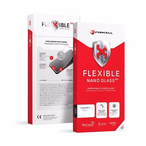 Forcell Flexible Nano Glass 5D jaoks Samsung Galaxy S26 Ultra must (Hot Bending) working fingerprint scanner
