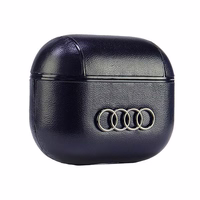 Audi Leather Big Logo Ümbris jaoks AirPods 3 - must