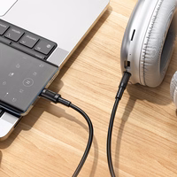 Borofone Kaabel AUX BL25B Nice - Tüüp C to jack 3,5mm - 1 metre must