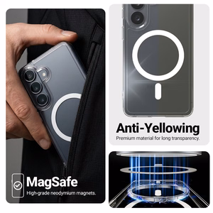 Crong Hybrid Clear Magnetic MagSafe ümbris seadmele Xiaomi Redmi Note 15 Pro+, läbipaistev