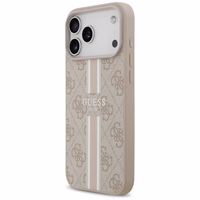 Guess 4G Printed Stripes MagSafe ümbris jaoks iPhone 17 Pro Max - roosa