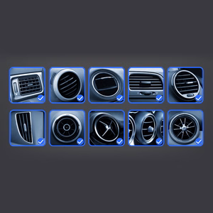 Gravity smartphone car hoidja, must air vent grille (YC08)