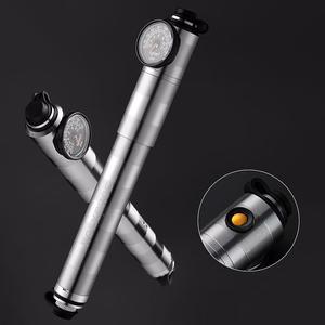 Rockbros HQ-67A-L03 manomeetriga jalgrattapump – hõbedane