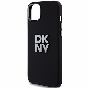 DKNY Liquid Silicone Metal Logo iPhone 15/14/13 Ümbris - Must