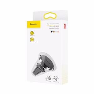 Universal car phone holder Baseus SUER-A01 for using on ventilation grille, magnetic fixing, black