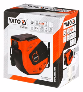Yato YT-81221 – 20 m pikendusjuhtme trummel ühe pistikupesaga