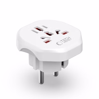 Tech-Protect Universal Travel Adapter to EU - valge