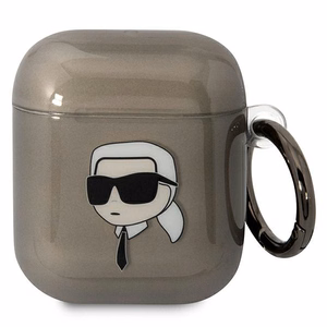Karl Lagerfeld KLA2HNIKTCK чехол AirPods 1/2 чёрный/чёрный Karl`s Head