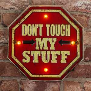 RETRO металлическая вывеска LED Don't Touch Forever Light