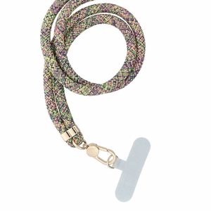 SWING (8mm) Phone lanyard, Phone pendant with adjustable length / cord length 165cm (max 82.5cm in the loop) / on the shoulder or neck - hall-roheline-roosa