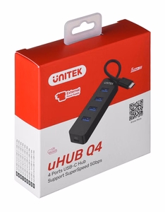 UNITEK Jaotur USB-C 4XUSB-A 3.1, aktiivne, 10 W, H1117B