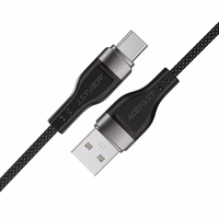 Acefast C11-04 USB-A - USB-C 3A Kaabel 1.2m Magnetic Braid - must