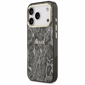 Guess Python Pattern MagSafe Чехол для iPhone 17 Pro - чёрный