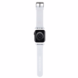 Karl Lagerfeld 3D Rubber Choupette Heads rihm valge Apple Watch 38/40/41mm jaoks