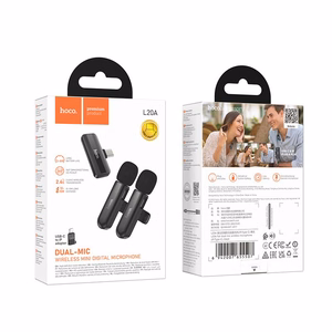 Wireless microphone set Hoco L20A USB-C/Lightning must