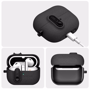 Tech-Protect Slim Hook ümbris Samsung Galaxy Buds 3 / 3 FE / 3 Pro jaoks - must