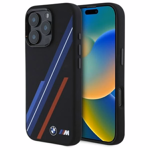 BMW Silicone Random Lines MagSafe Ümbris jaoks iPhone 16 Pro Max - must