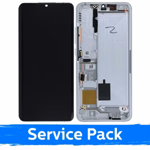 LCD Ekraan Ühildub Xiaomi Mi Note 10 (Note 10 Pro / Note 10 Lite) Koos Frame / Glacier Valge / (Service Pack)