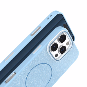 Glitter Thin Mag ümbris for iPhone 17 6,3" sinine