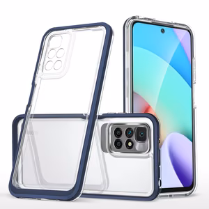 Läbipaistev 3in1 ümbris Xiaomi Redmi 10 Frame Gel Cover Sinine