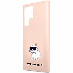 Karl Lagerfeld KLHCS23LSNCHBCP S23 Ultra S918 жёсткий чехол розовый/розовый Silicone Choupette