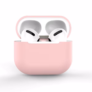 AirPods 2 / AirPods 1 silikoonist pehme kõrvaklappide ümbris roosa (ümbris C)