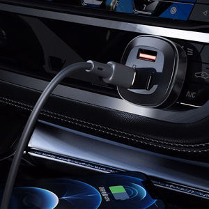 Acefast автомобильное зарядное устройство 66W 2x USB Type C / USB, PPS, Power Delivery, Quick Charge 4.0, AFC, FCP, SCP чёрное (B3 black)