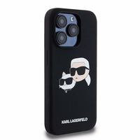 Karl Lagerfeld Silicone Karl&Choupette MagSafe ümbris jaoks iPhone 15 Pro Max - must