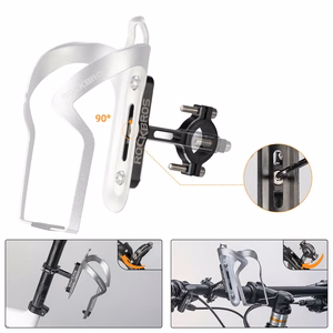 Rockbros KS-416 reguleeritav alumiiniumist pudelihoidiku adapter – must