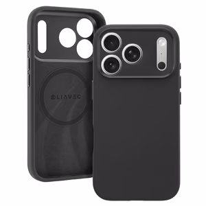 Liavec Silk Shield чехол с металлической рамкой камеры для Iphone 17 Pro черный