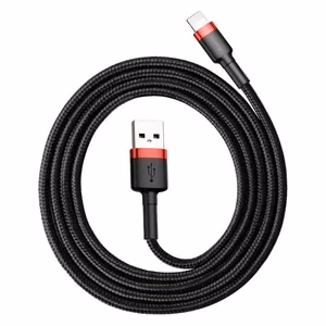 Baseus Cafule USB Lightning kaabel 2,4A 1 m (punane ja must)