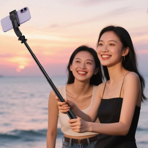 Acefast E42 selfipulk automaatse statiiviga ja Bluetooth kaugjuhtimispuldiga 1.05 m - must